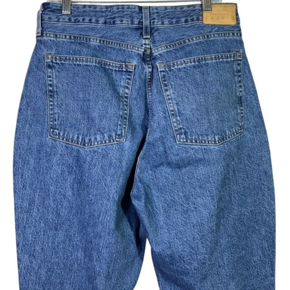 Everlane The Curvy 90s Cheeky Straight Jean Northridge Blue Organic Cotton Sz 32